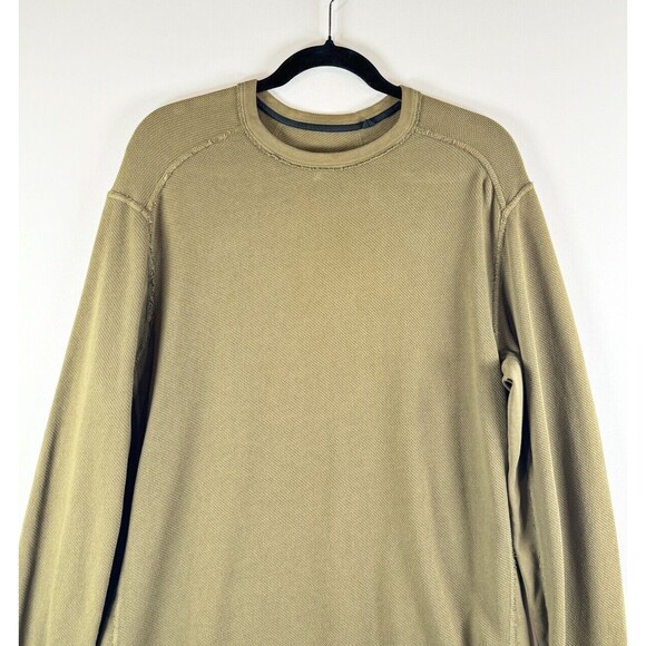 Rag Bone Mens Shirt Green Knit Crew Neck Long Sleeve Pullover Casual Size Medium - Picture 6 of 11